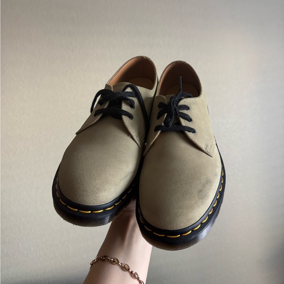 Dr. Martens Other - Dr. Martens 1461 Suede Lace Loafers Sz 8 Mens 10 Womens in Tan Unisex